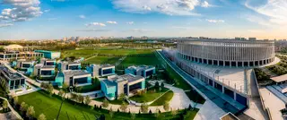 Парк Краснодар и стадион на закате