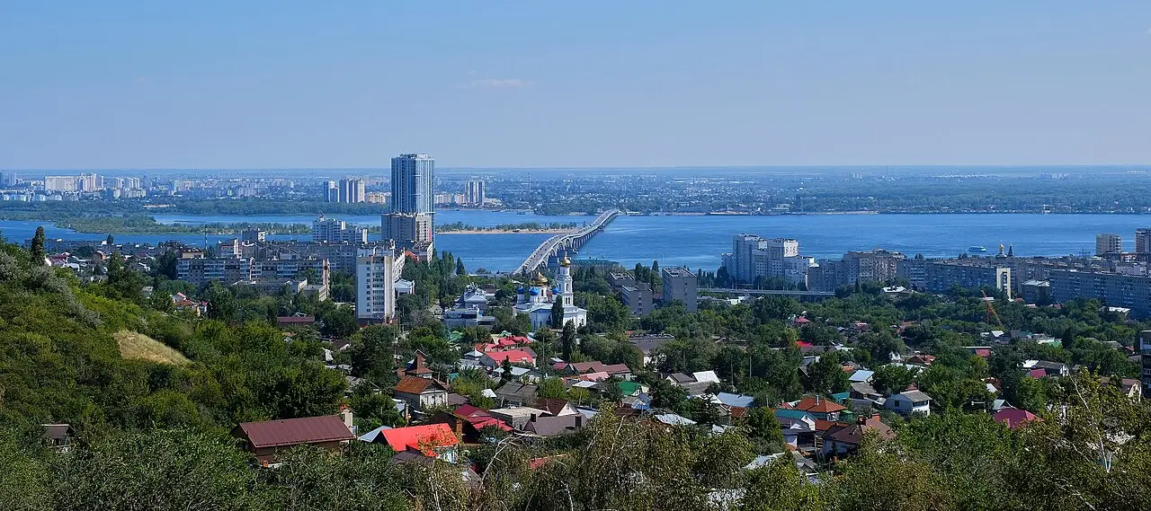 Панорама Саратова, Волги и Саратовского моста